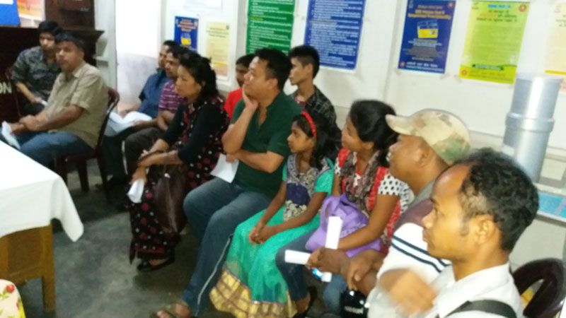 Audiences and beneficiaries listening to health guidelines